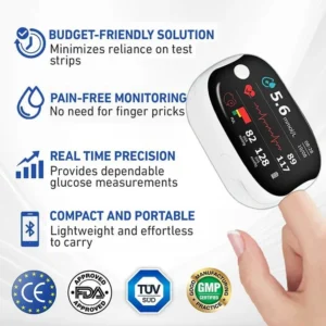 💥 2025 Limited 70% ️OFF 🩺 BQYOOM™ Laser Blood Glucose Monitoring Device 🔵 Non-invasive, Real-time Results 📲 Wireless Bluetooth Connectable