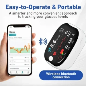 💥 2025 Limited 70% ️OFF 🩺 BQYOOM™ Laser Blood Glucose Monitoring Device 🔵 Non-invasive, Real-time Results 📲 Wireless Bluetooth Connectable