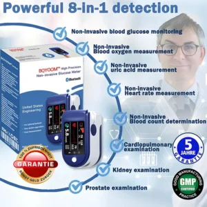 BQYOOM™ High Precision Non-Invasive Blood Glucose Meter👨‍⚕️ is clinically certified to be & 99.9% accurate