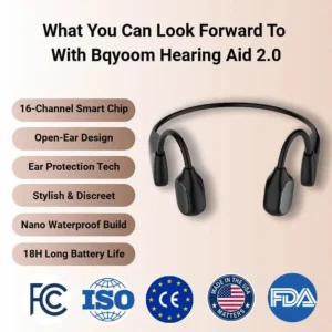 Bqyoom X1 Hear the Joy Again — Smart Bone Conduction Hearing Headphones