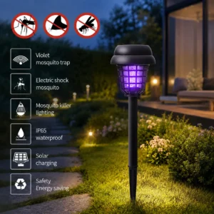 🦟❌Solar-Powered Mosquito Killer Lamp-Outdoor Solar LED Mosquito Killer Garden Lamp