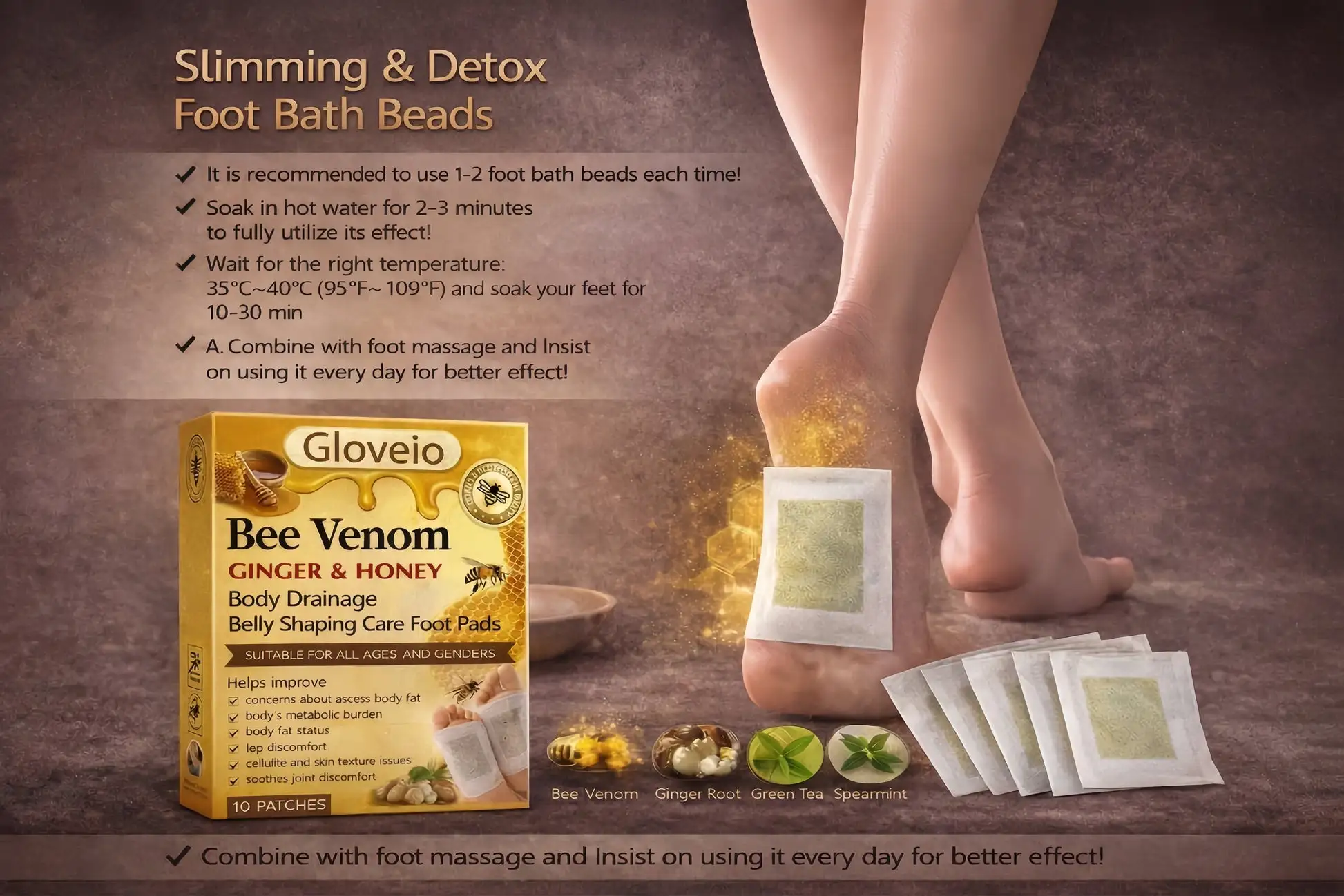 Gloveio™ Bee Venom Foot Patches